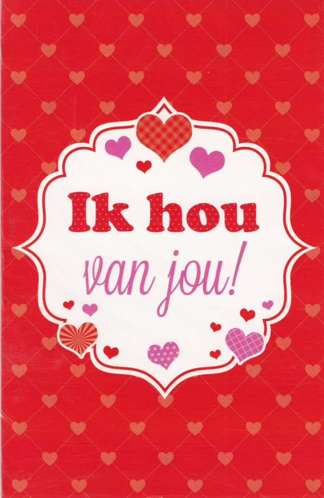 valentijnskaart ik hou van jou rood